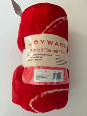 NWT- Joyward Heart Flannel Throw
